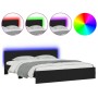 Bettgestell mit schwarzem Kopfteil und LED-Leuchten, 180 x 200 cm von , Betten und Lattenroste - Ref: Foro24-3207589, Preis: ...