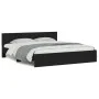 Black headboard bed frame and LED lights 180x200 cm by , Beds and slatted bases - Ref: Foro24-3207589, Price: 278,82 €, Disco...
