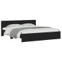 Black headboard bed frame and LED lights 180x200 cm by , Beds and slatted bases - Ref: Foro24-3207589, Price: 278,82 €, Disco...