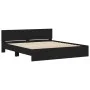 Black headboard bed frame and LED lights 180x200 cm by , Beds and slatted bases - Ref: Foro24-3207589, Price: 278,82 €, Disco...