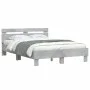 Concrete gray headboard bed frame and LED lights 120x200cm by , Beds and slatted bases - Ref: Foro24-3207556, Price: 145,67 €...