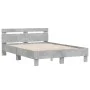 Concrete gray headboard bed frame and LED lights 120x200cm by , Beds and slatted bases - Ref: Foro24-3207556, Price: 145,67 €...