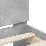 Concrete gray headboard bed frame and LED lights 120x200cm by , Beds and slatted bases - Ref: Foro24-3207556, Price: 145,67 €...