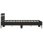 Estructura de cama con cabecero y luces LED negro 120x200 cm de , Camas y somieres - Ref: Foro24-3207554, Precio: 179,77 €, D...