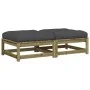 Garden stools with cushions 2 pcs impregnated pine wood by , Modular outdoor sofas - Ref: Foro24-838108, Price: 114,21 €, Dis...