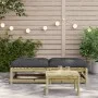 Garden stools with cushions 2 pcs impregnated pine wood by , Modular outdoor sofas - Ref: Foro24-838108, Price: 114,21 €, Dis...