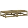Garden stools with cushions 2 pcs impregnated pine wood by , Modular outdoor sofas - Ref: Foro24-838108, Price: 128,14 €, Dis...