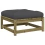 Garden stools with cushions 2 pcs impregnated pine wood by , Modular outdoor sofas - Ref: Foro24-838108, Price: 114,21 €, Dis...