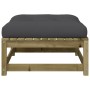 Garden stools with cushions 2 pcs impregnated pine wood by , Modular outdoor sofas - Ref: Foro24-838108, Price: 128,14 €, Dis...