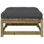 Garden stools with cushions 2 pcs impregnated pine wood by , Modular outdoor sofas - Ref: Foro24-838108, Price: 114,21 €, Dis...