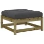 Garden stools with cushions 2 pcs impregnated pine wood by , Modular outdoor sofas - Ref: Foro24-838108, Price: 114,21 €, Dis...