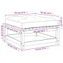 Garden stools with cushions 2 pcs impregnated pine wood by , Modular outdoor sofas - Ref: Foro24-838108, Price: 114,21 €, Dis...