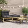Gartensofa ohne Armlehnen mit Kissen und Fußstützen von , Modulare Sofas für den Außenbereich - Ref: Foro24-838148, Preis: 18...