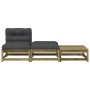 Gartensofa ohne Armlehnen mit Kissen und Fußstützen von , Modulare Sofas für den Außenbereich - Ref: Foro24-838148, Preis: 18...