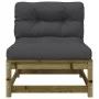 Garden sofa without armrests with cushions and footrest by , Modular outdoor sofas - Ref: Foro24-838148, Price: 179,88 €, Dis...