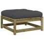 Garden sofa without armrests with cushions and footrest by , Modular outdoor sofas - Ref: Foro24-838148, Price: 179,88 €, Dis...