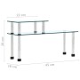 Transparentes Küchenregal aus gehärtetem Glas, 45 x 16 x 26 cm von vidaXL, Gewürzregale - Ref: Foro24-249523, Preis: 25,13 €,...