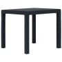 Plastic garden table in anthracite gray rattan look 79x79x72 cm by vidaXL, Garden tables - Ref: Foro24-45602, Price: 74,43 €,...