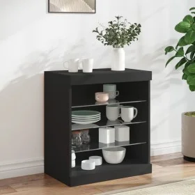 Sideboard mit schwarzen LED-Leuchten 60,5x37x67 cm von , Sideboards - Ref: Foro24-836694, Preis: 73,19 €, Rabatt: %