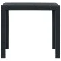 Plastic garden table in anthracite gray rattan look 79x79x72 cm by vidaXL, Garden tables - Ref: Foro24-45602, Price: 77,03 €,...