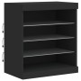 Black sideboard with LED lights 60.5x37x67 cm by , Sideboards - Ref: Foro24-836694, Price: 74,61 €, Discount: %