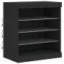 Black sideboard with LED lights 60.5x37x67 cm by , Sideboards - Ref: Foro24-836694, Price: 73,19 €, Discount: %