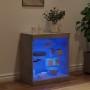 Sideboard with LED lights concrete gray 60.5x37x67 cm by , Sideboards - Ref: Foro24-836696, Price: 63,86 €, Discount: %