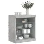 Sideboard with LED lights concrete gray 60.5x37x67 cm by , Sideboards - Ref: Foro24-836696, Price: 62,56 €, Discount: %