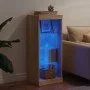 Aparador con luces LED roble Sonoma 41x37x100 cm de , Aparadores - Ref: Foro24-836730, Precio: 70,70 €, Descuento: %