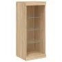 Aparador con luces LED roble Sonoma 41x37x100 cm de , Aparadores - Ref: Foro24-836730, Precio: 70,70 €, Descuento: %