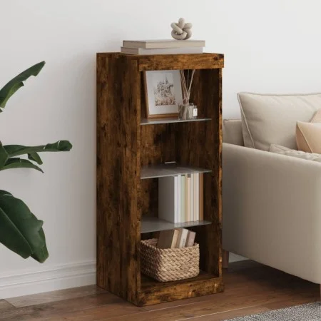 Sideboard with smoked oak LED lights 41x37x100 cm by , Sideboards - Ref: Foro24-836732, Price: 65,65 €, Discount: %