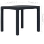 Plastic garden table in anthracite gray rattan look 79x79x72 cm by vidaXL, Garden tables - Ref: Foro24-45602, Price: 74,43 €,...