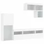 Wand-TV-Möbel mit LED-Beleuchtung, 6-teilig, aus weißem Ingenieurholz. von , TV-Möbel - Ref: Foro24-3216732, Preis: 240,84 €,...