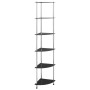 6-stufiges Regal aus schwarzem Hartglas, 30 x 30 x 160 cm von vidaXL, Bücherregale und Regale - Ref: Foro24-249522, Preis: 58...