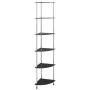 6-stufiges Regal aus schwarzem Hartglas, 30 x 30 x 160 cm von vidaXL, Bücherregale und Regale - Ref: Foro24-249522, Preis: 56...
