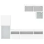 Muebles de TV de pared con LED 6 pzas madera ingeniería blanco by , TV Furniture - Ref: Foro24-3216732, Price: 240,84 €, Disc...