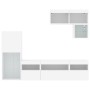 Wand-TV-Möbel mit LED-Beleuchtung, 6-teilig, aus weißem Ingenieurholz. von , TV-Möbel - Ref: Foro24-3216732, Preis: 243,91 €,...