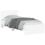 White engineered wood bed frame with headboard 90x200 cm by , Beds and slatted bases - Ref: Foro24-838624, Price: 99,89 €, Di...