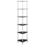 6-stufiges Regal aus schwarzem Hartglas, 30 x 30 x 160 cm von vidaXL, Bücherregale und Regale - Ref: Foro24-249522, Preis: 58...