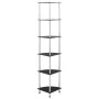 6-stufiges Regal aus schwarzem Hartglas, 30 x 30 x 160 cm von vidaXL, Bücherregale und Regale - Ref: Foro24-249522, Preis: 56...