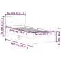 White engineered wood bed frame with headboard 90x200 cm by , Beds and slatted bases - Ref: Foro24-838624, Price: 106,02 €, D...