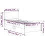 Oak brown engineered wood bed with headboard 90x200 cm by , Beds and slatted bases - Ref: Foro24-838630, Price: 95,65 €, Disc...
