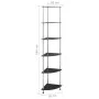 6-stufiges Regal aus schwarzem Hartglas, 30 x 30 x 160 cm von vidaXL, Bücherregale und Regale - Ref: Foro24-249522, Preis: 56...