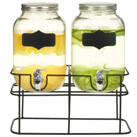 Getränkespender mit Halterung 2 Einheiten Glas 2 x 4 L von vidaXL, Getränkespender - Ref: Foro24-50830, Preis: 47,11 €, Rabat...