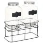 Getränkespender mit Halterung 2 Einheiten Glas 2 x 4 L von vidaXL, Getränkespender - Ref: Foro24-50830, Preis: 47,11 €, Rabat...