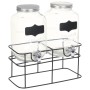Getränkespender mit Halterung 2 Einheiten Glas 2 x 4 L von vidaXL, Getränkespender - Ref: Foro24-50830, Preis: 45,52 €, Rabat...