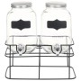 Getränkespender mit Halterung 2 Einheiten Glas 2 x 4 L von vidaXL, Getränkespender - Ref: Foro24-50830, Preis: 45,52 €, Rabat...