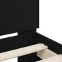 Bed frame with headboard and LED lights black 90x200 cm by , Beds and slatted bases - Ref: Foro24-838716, Price: 115,23 €, Di...