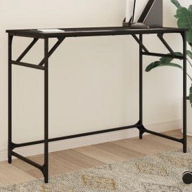 Engineered wood and black steel desk 100x45x76 cm by , Desks - Ref: Foro24-842266, Price: 52,66 €, Discount: %