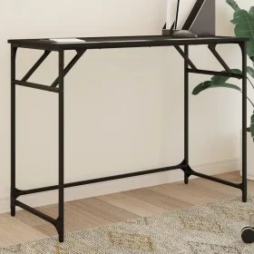 Schreibtisch aus Holzwerkstoff und schwarzem Stahl 100x45x76 cm von , Schreibtische - Ref: Foro24-842266, Preis: 51,98 €, Rab...